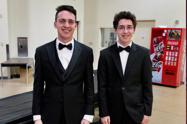 musicians in tuxes