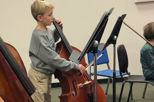 cello player practicing