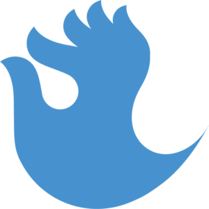 blue hand logo badge